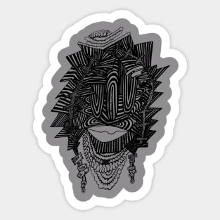 Line Art Tshirt Mask Sticker